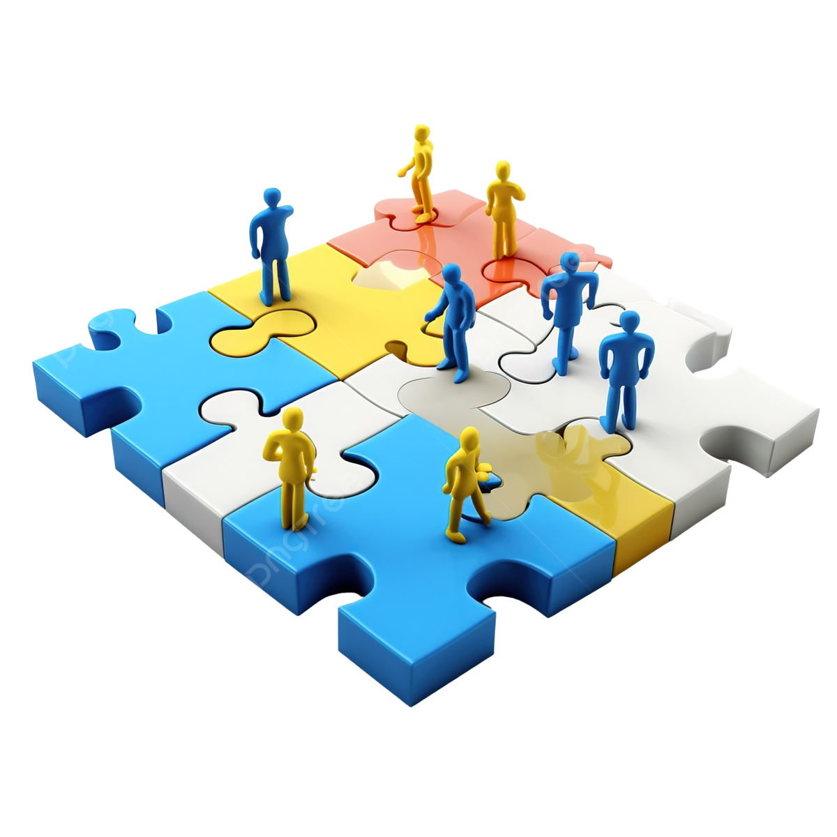 Finnish Curriculum pngtree d minimal jigsaw solved problem solving concept teamwork collaboration concept jigsaw png image 13326269